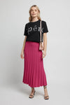 Jonah Pleat Knitted Midi Skirt