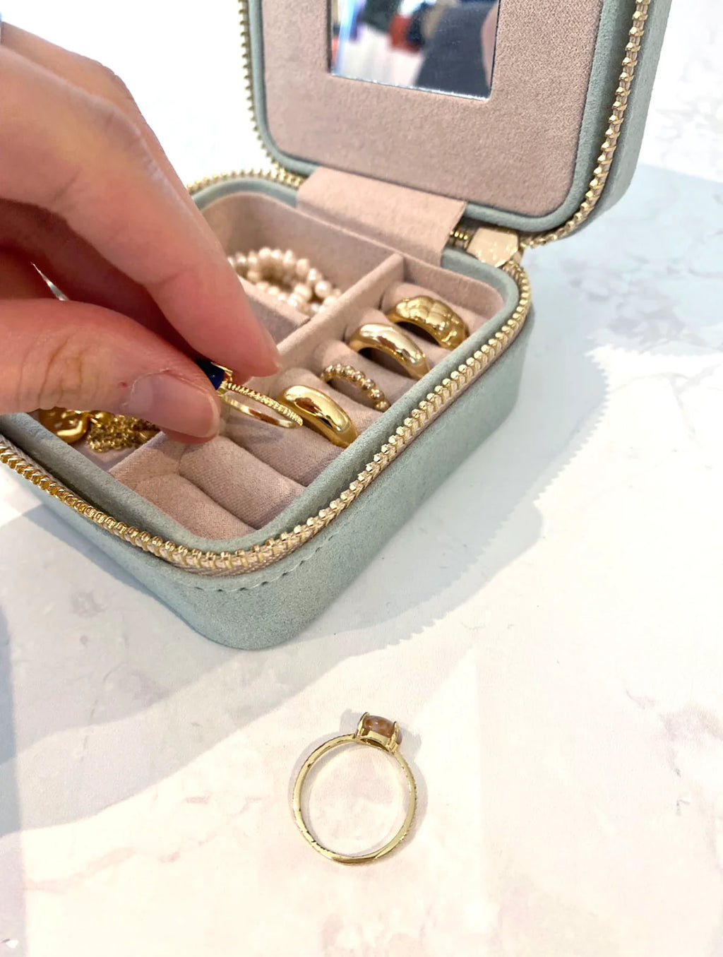 Lustre & Sage Travel Jewellery Box