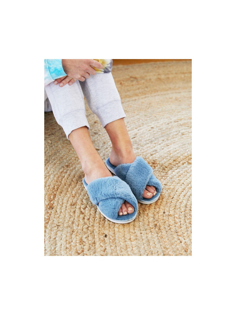 Skylar Fluffy Slippers – Pink Velvet - Main Image