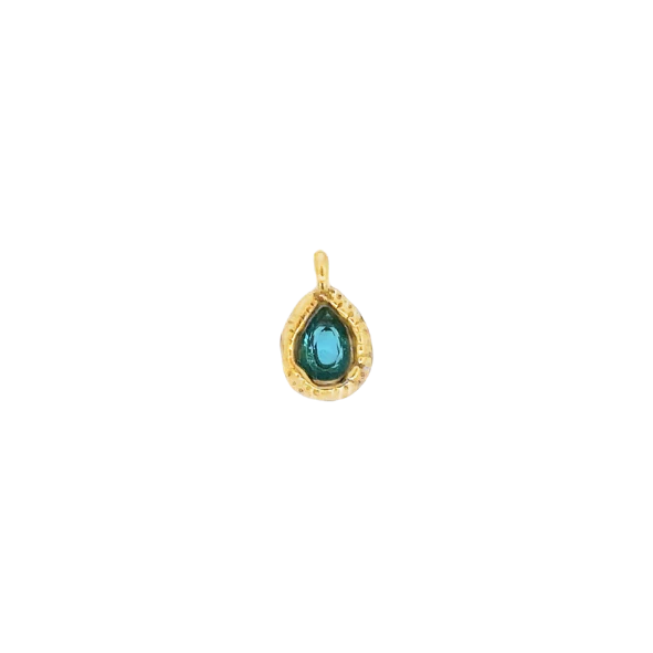 Latch & Lock Charm | Teardrop Birthstone