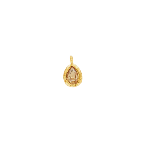 Latch & Lock Charm | Teardrop Birthstone