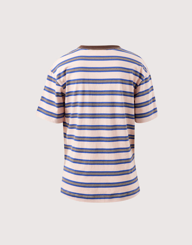 Stevie Slouchy Tee | Chalk Pink Stripe