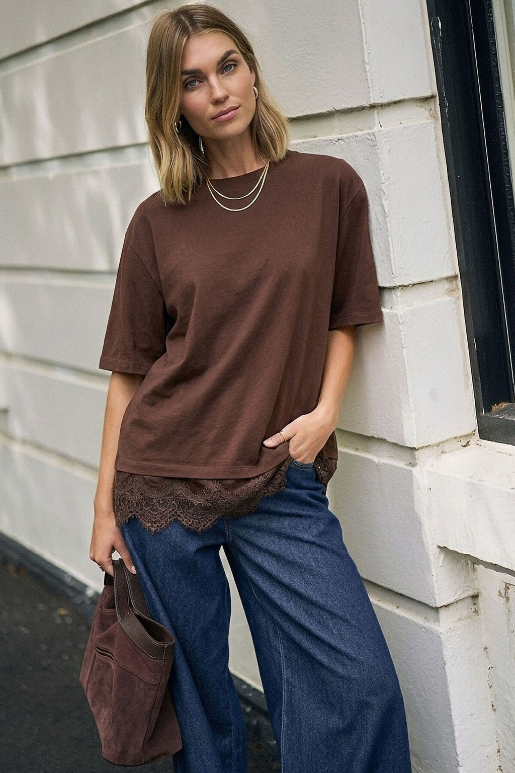 Lacey Tee | Chocolate