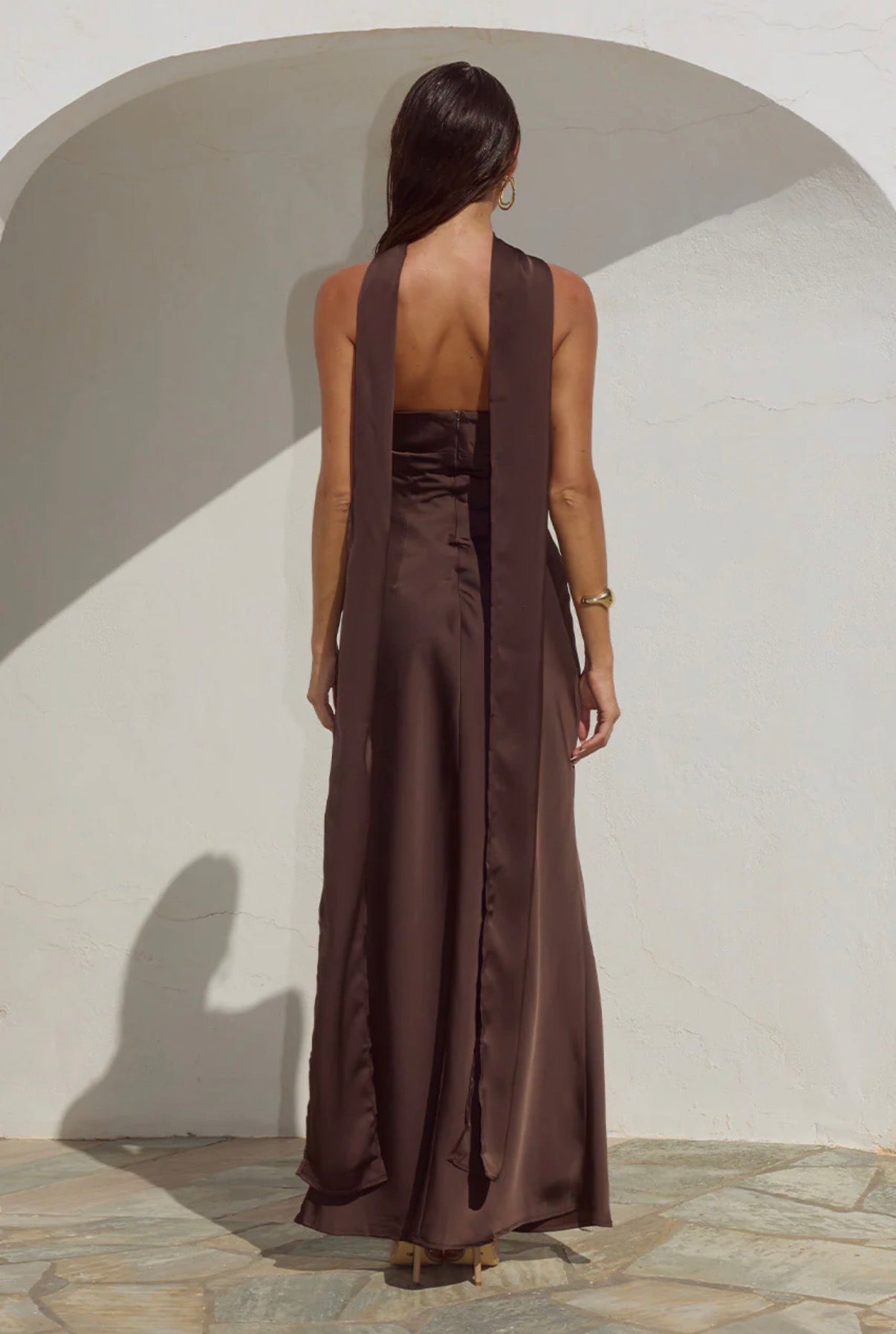 Madeleine Strapless Maxi Dress | Bitter Choc