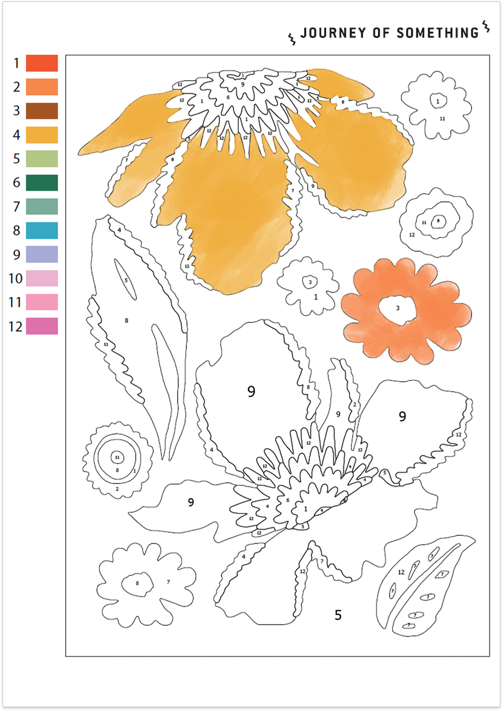Into the Petals Paint by Numbers (Pack of 3)