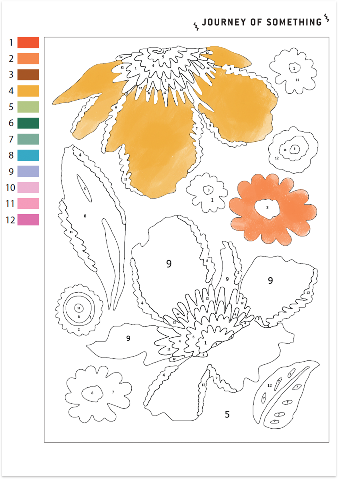 Into the Petals Paint by Numbers (Pack of 3)