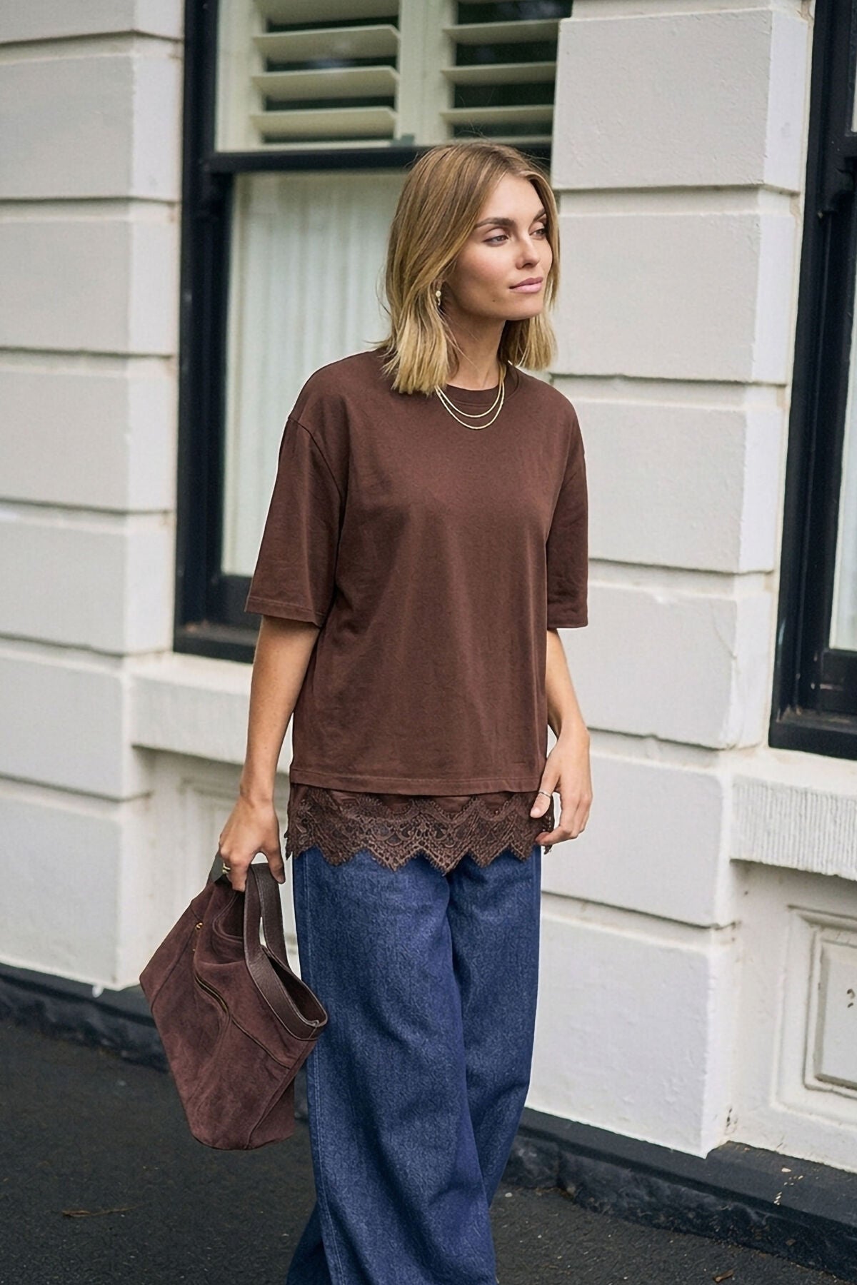 Lacey Tee | Chocolate