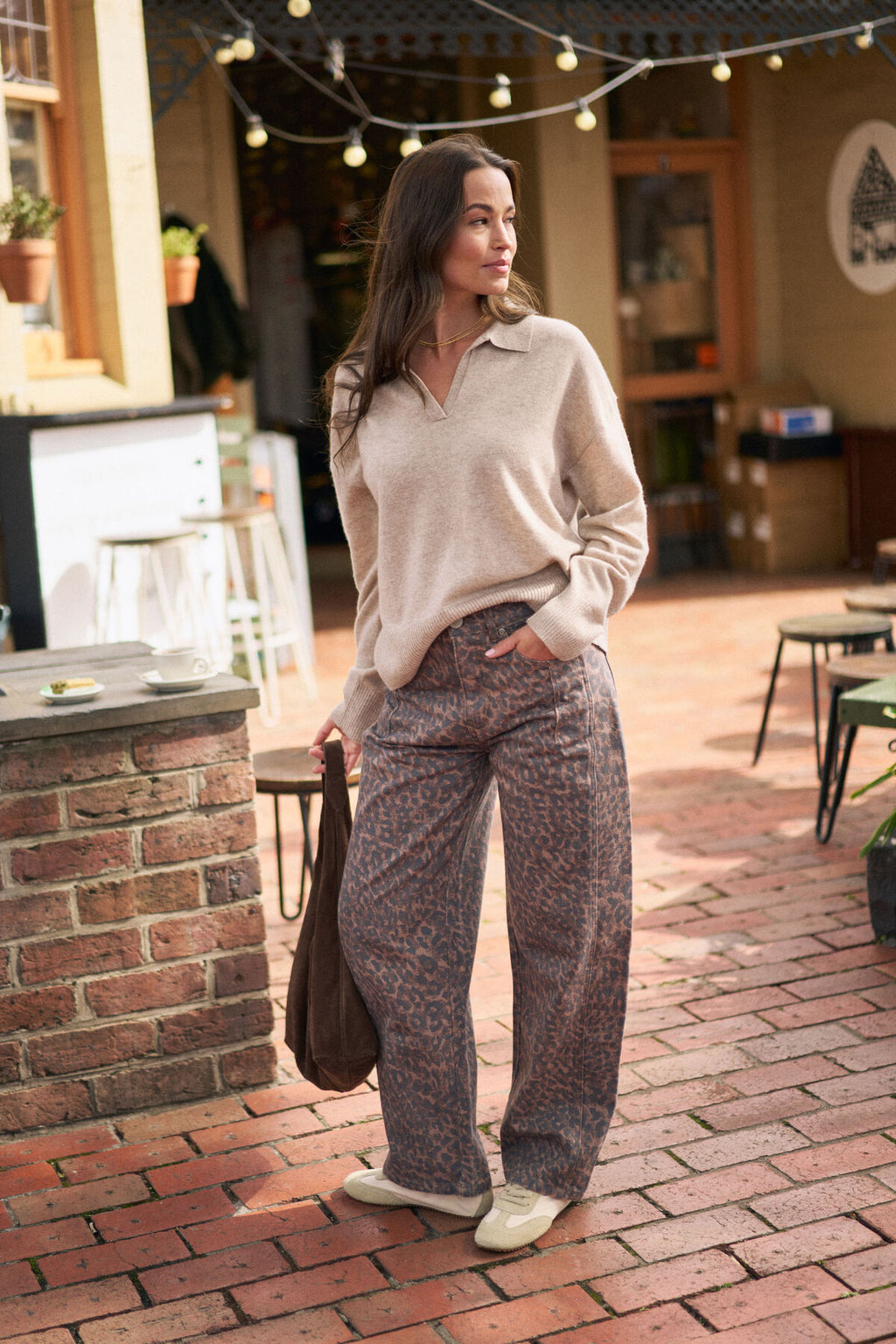 Harper Barrel Jeans | Leopard