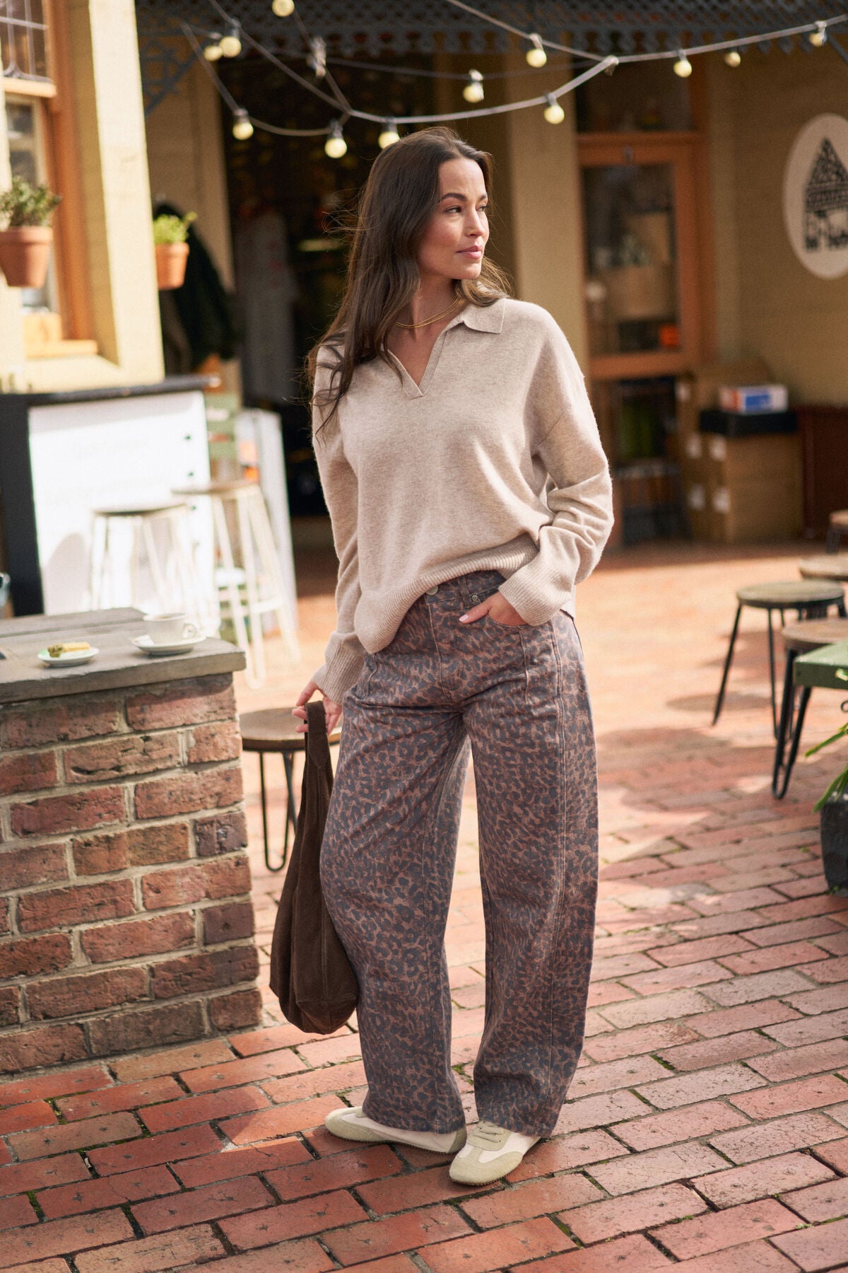 Harper Barrel Jeans | Leopard