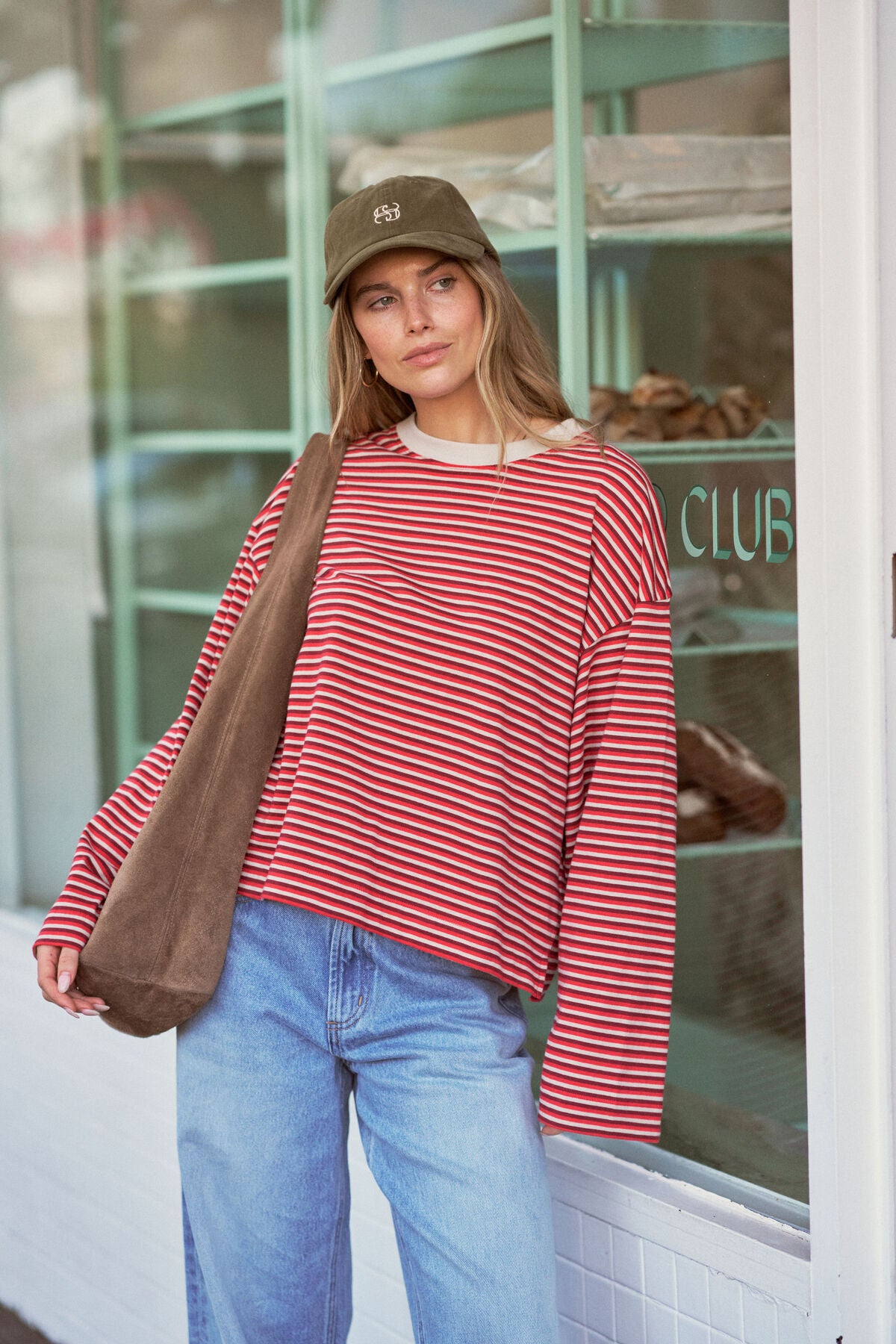 Pip Everyday Cap | Washed Olive/Ecru Monogram