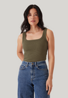 Zaeli Contour Rib Square Neck Tank