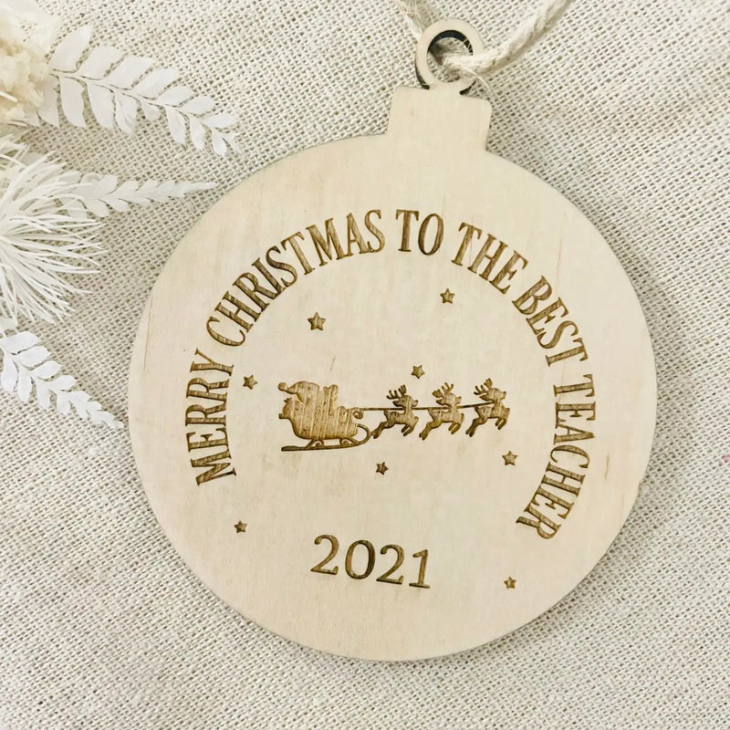 Teacher Ornament - Merry Christmas 2024