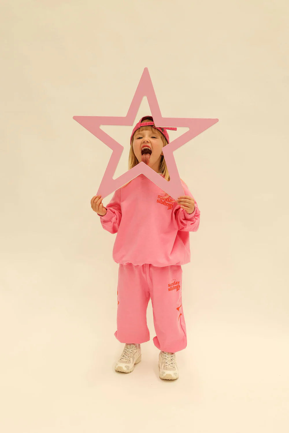 Pink Track Pants | Siblings Set