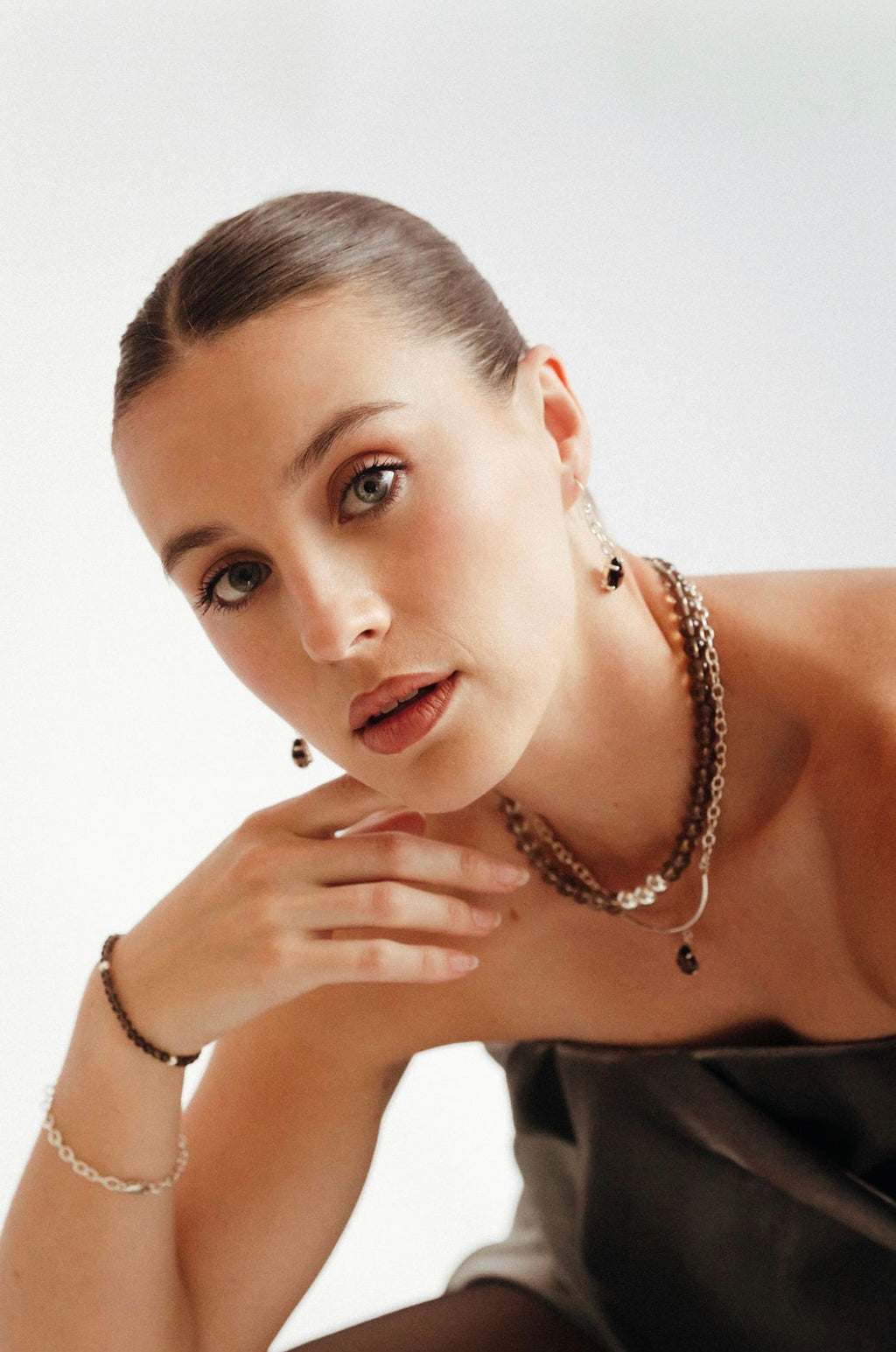Seed Bracelet | Sterling Silver & Smokey Quartz