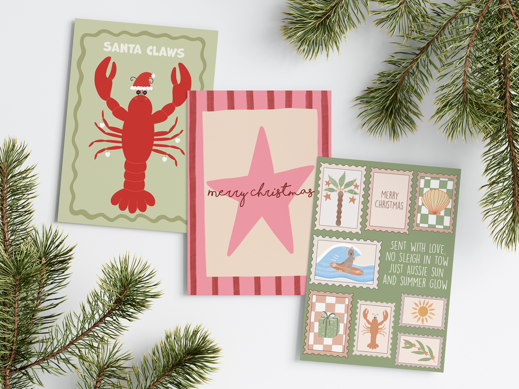 Pink Merry Christmas | Greeting Card
