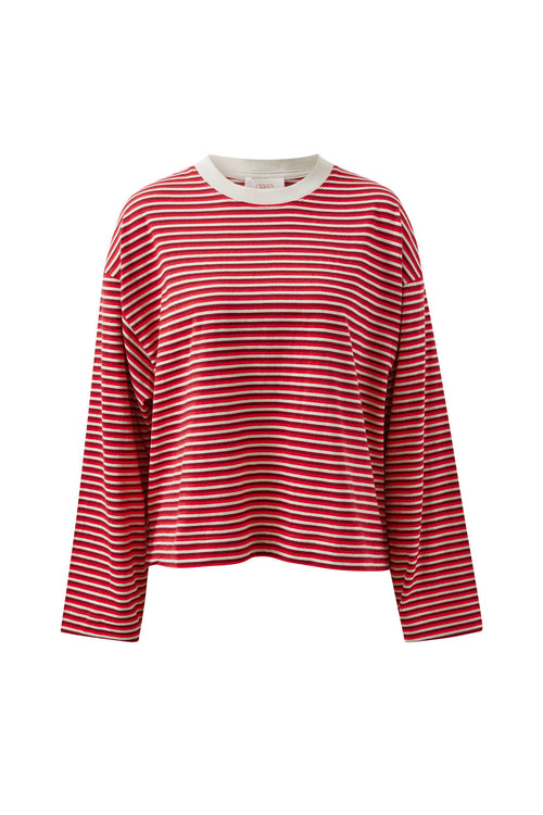 Beau Long Sleeve | Mulberry, Red & Stone