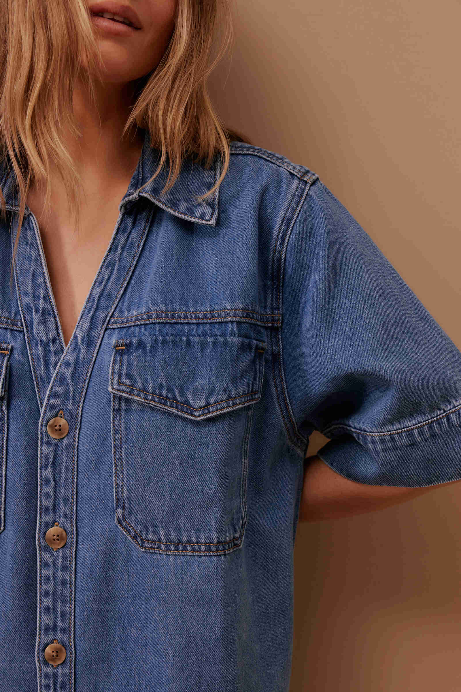 Sammy Relaxed Shirt Dress | Fresh Indigo