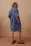 Sammy Relaxed Shirt Dress | Fresh Indigo