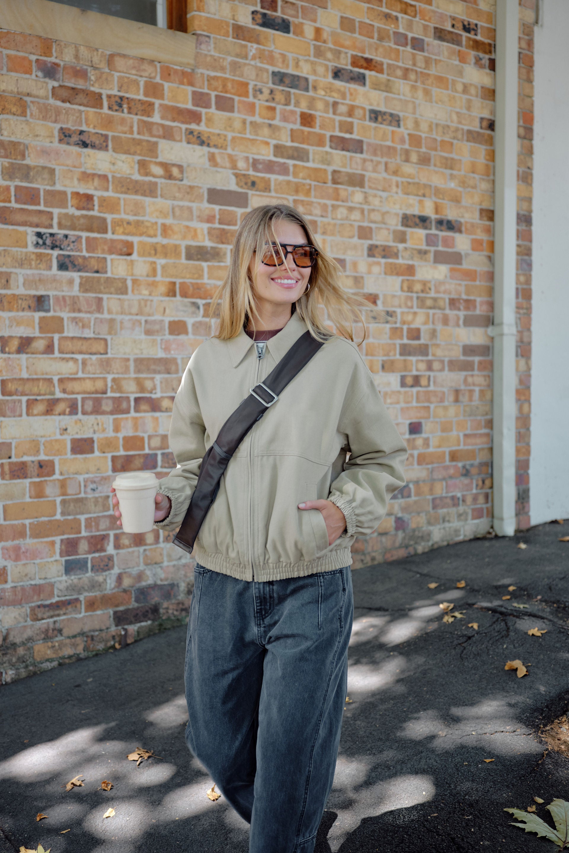 Annie Bomber Jacket | Ash Green