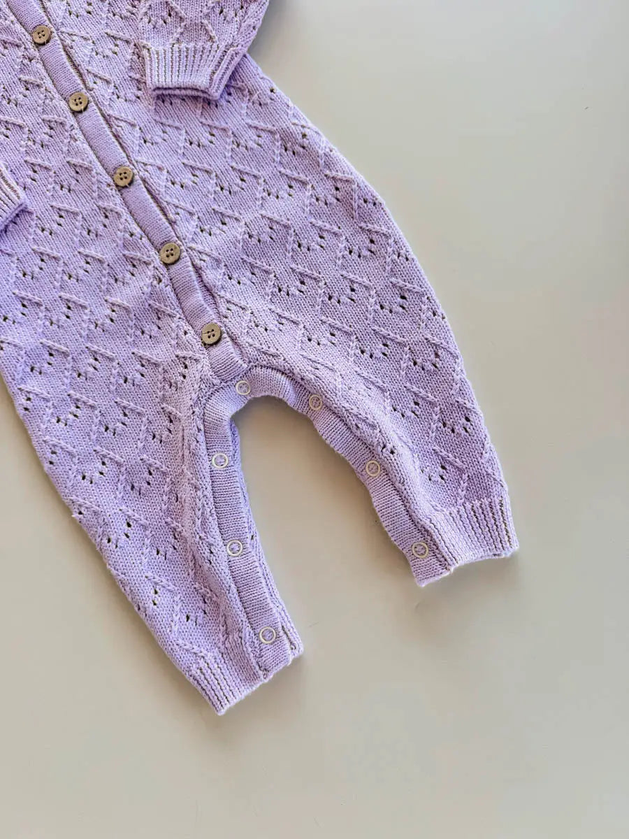 Mila Pointelle Full Romper | Aster