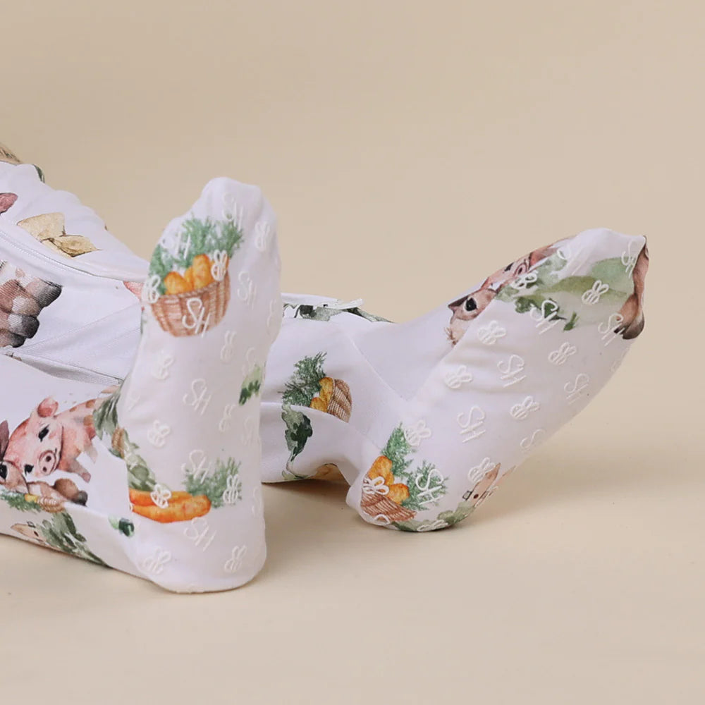 Organic Snuggle Sleepsuit Zip Footie | Farm