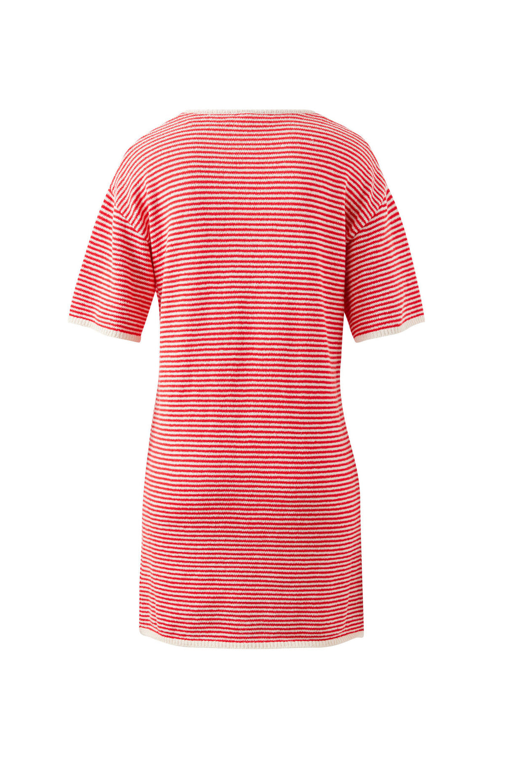 Fia Stripe Knit Mini Dress | Fiery Red Ecru Stripe