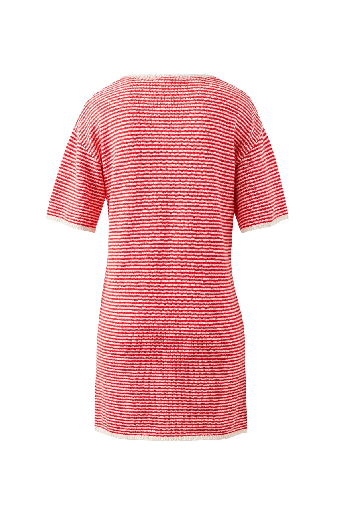 Fia Stripe Knit Mini Dress | Fiery Red Ecru Stripe