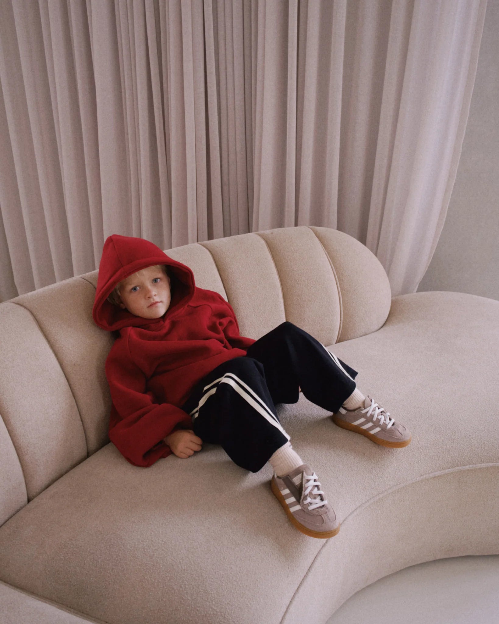 Kids Tonal Hoodie - Cherry