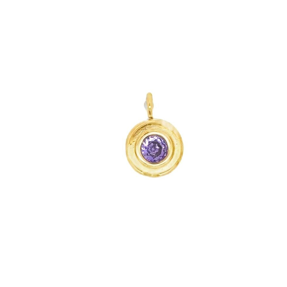 Latch & Lock Charm | Circle Birthstone