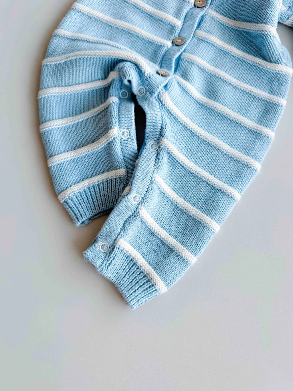 Raised Stripe Full Romper | Artic