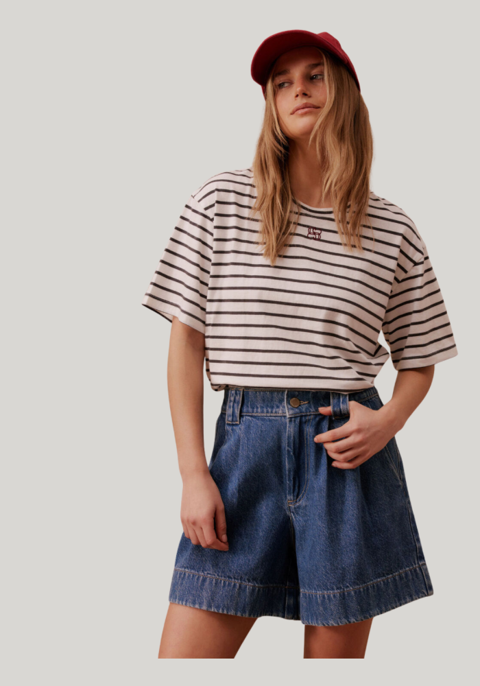 Billie Pleat Front Short - Indigo