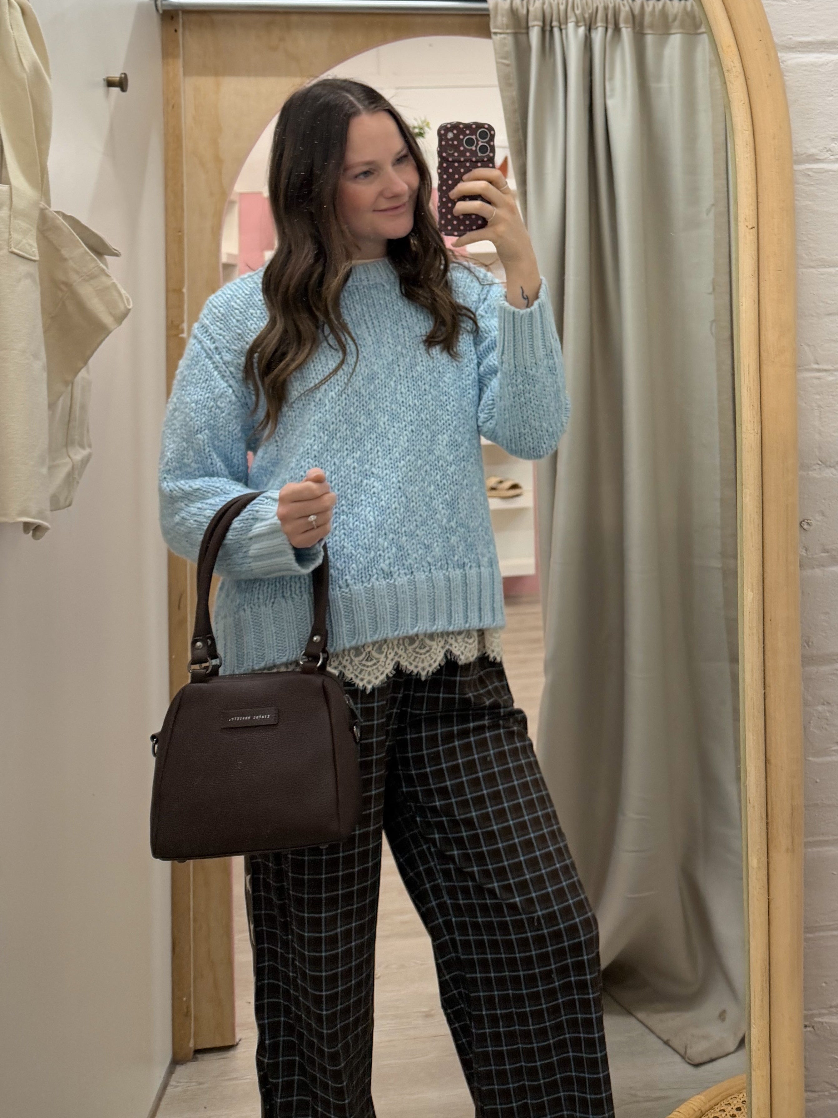 Gingham Star Racer Pant
