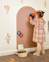 Magic Playwall | Arch Magnetic Wall Decal for Kids: Caramel