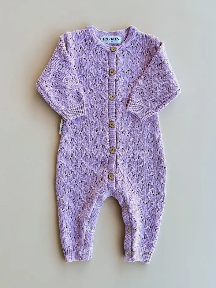 Mila Pointelle Full Romper | Aster