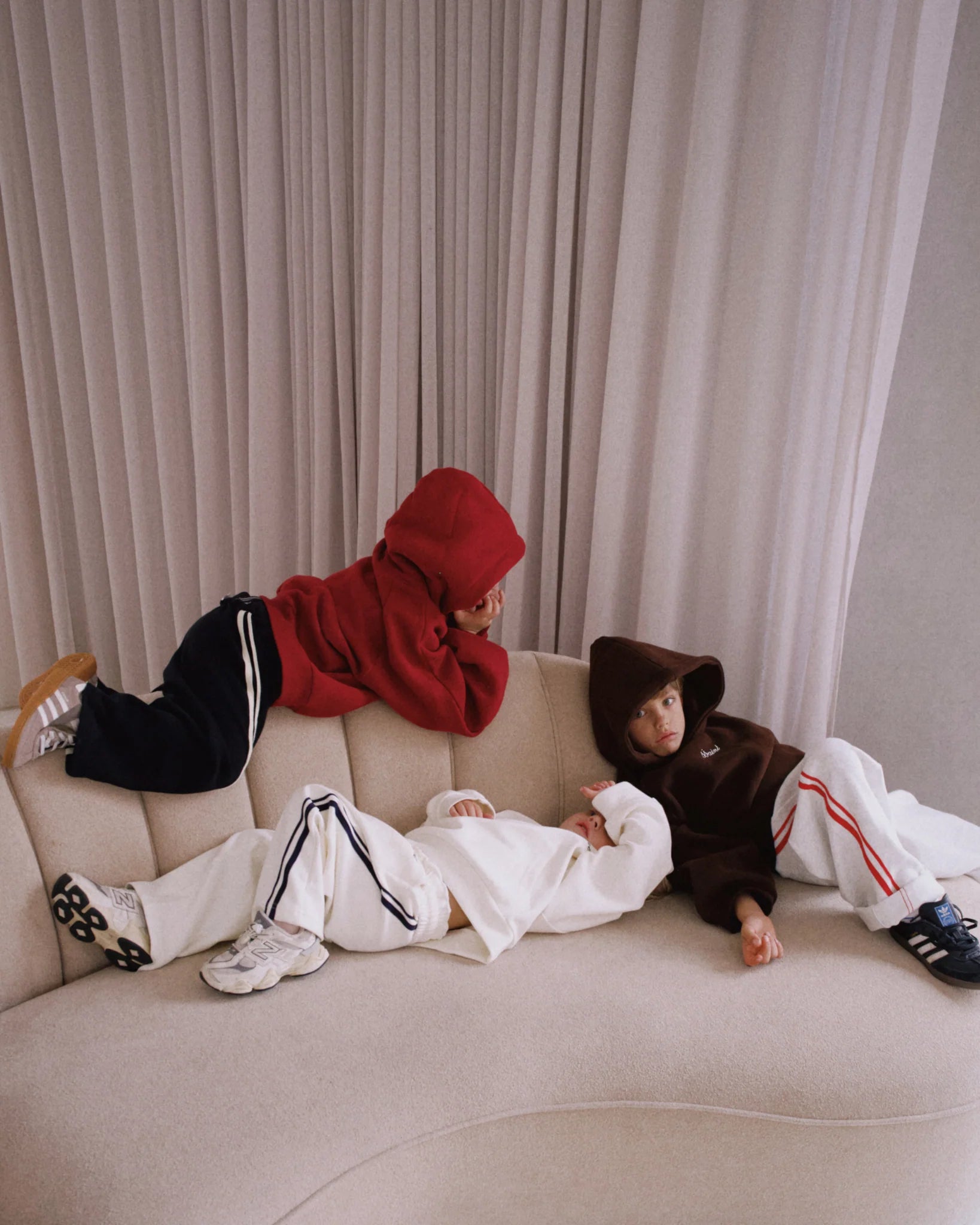 Kids Tonal Hoodie - Cherry