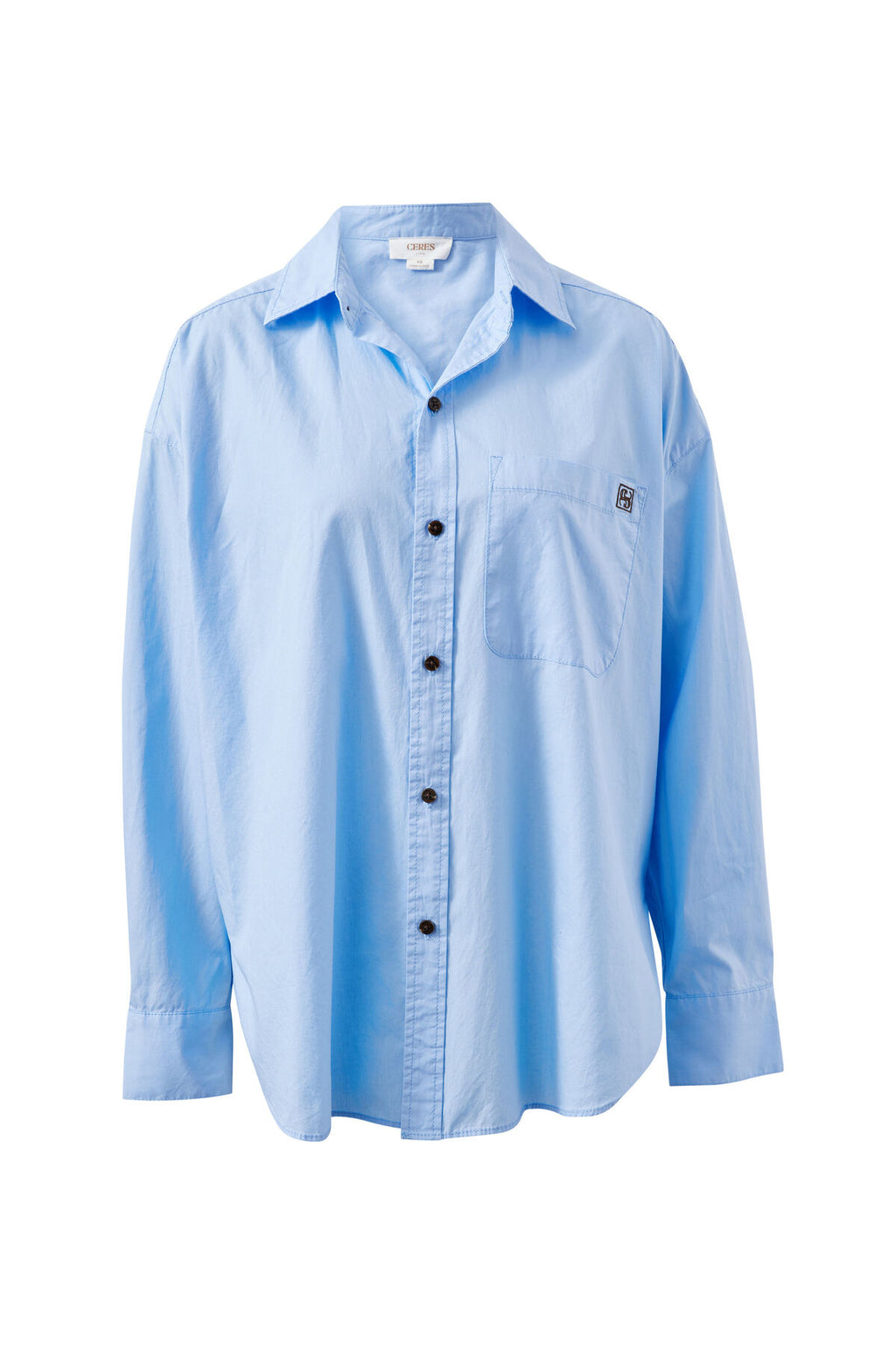 Peta Oversized Shirt | Sky Blue