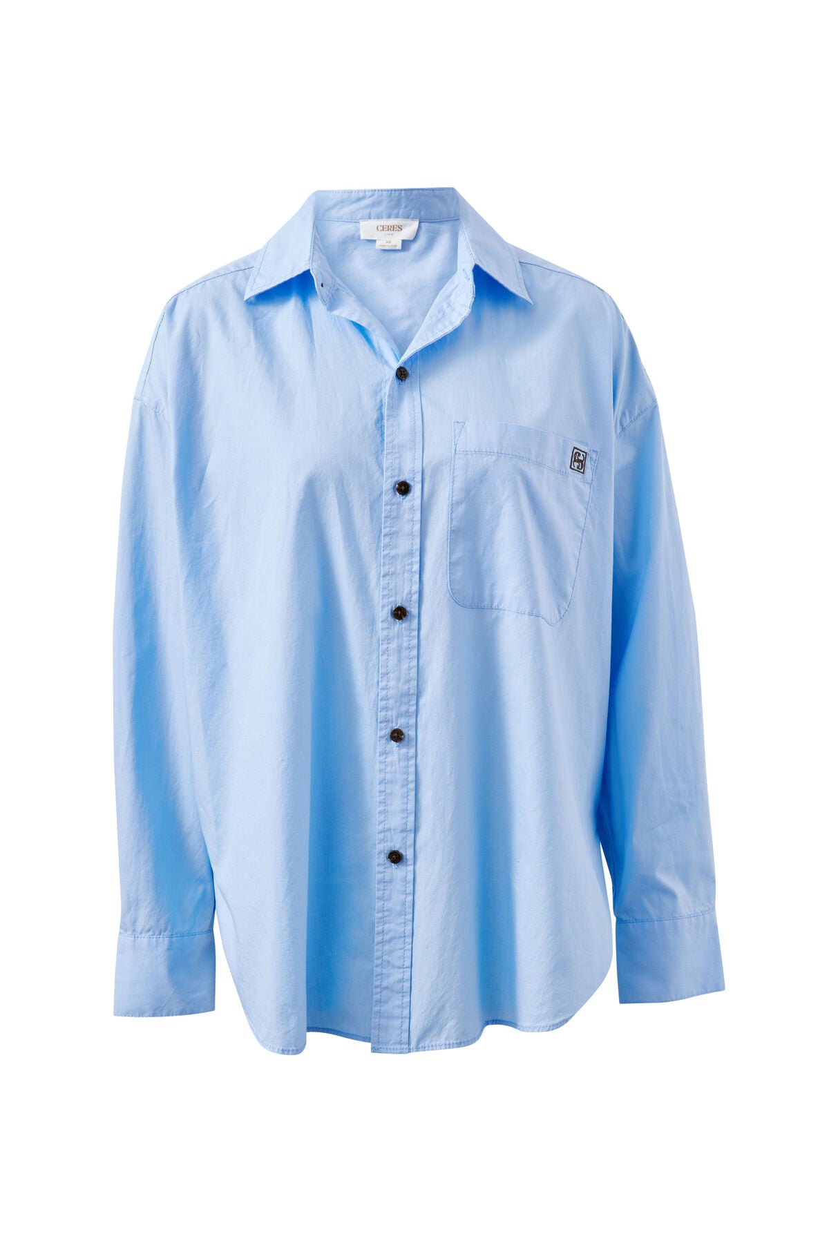 Peta Oversized Shirt | Sky Blue