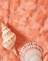 Peach Rock Pool Terry Bath Towel