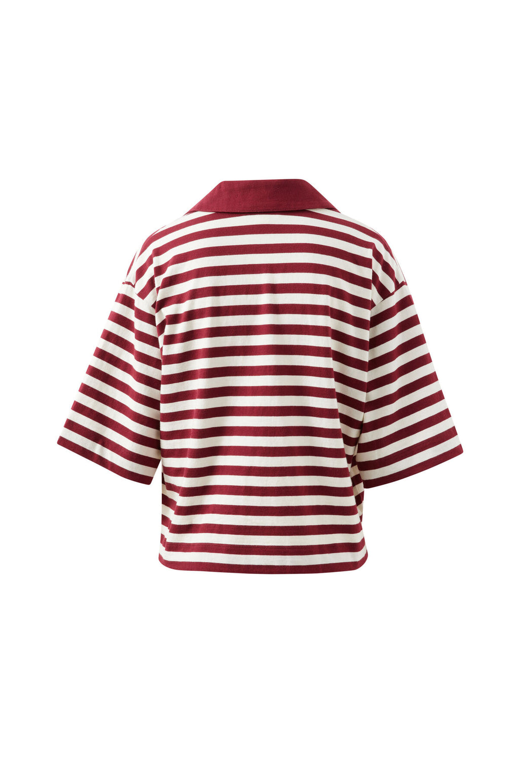 Arlie Short Sleeve Rugby | Burgundy & Milk