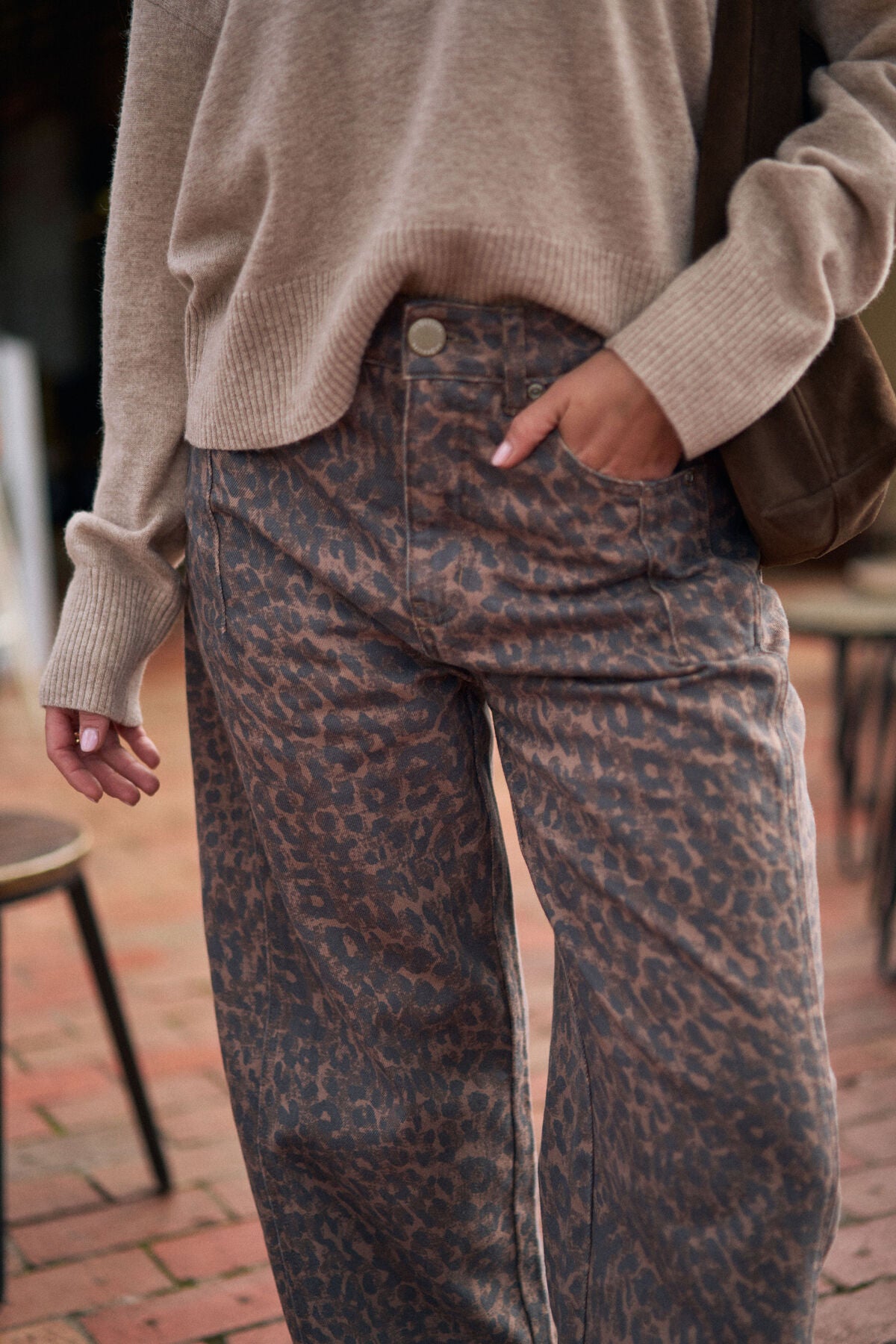 Harper Barrel Jeans | Leopard