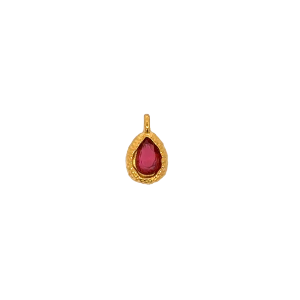 Latch & Lock Charm | Teardrop Birthstone
