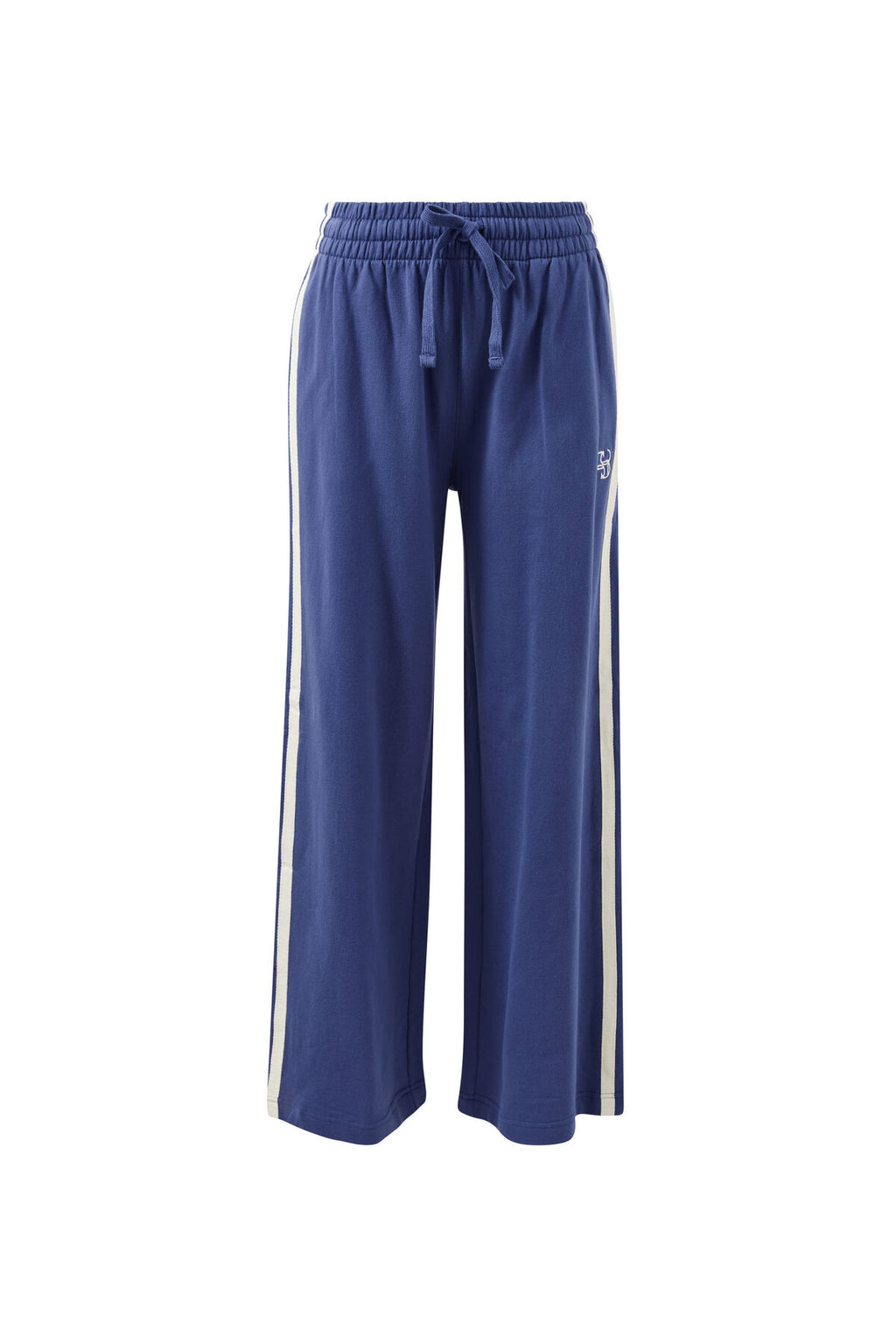 Gigi Wide Leg Terry Trackpant | Washed Navy