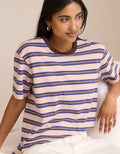 Stevie Slouchy Tee | Chalk Pink Stripe