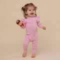 Organic Snugglesuit Convertible Romper | Bubblegum
