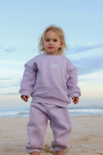 Mini Waves Crew Jumper: Lilac