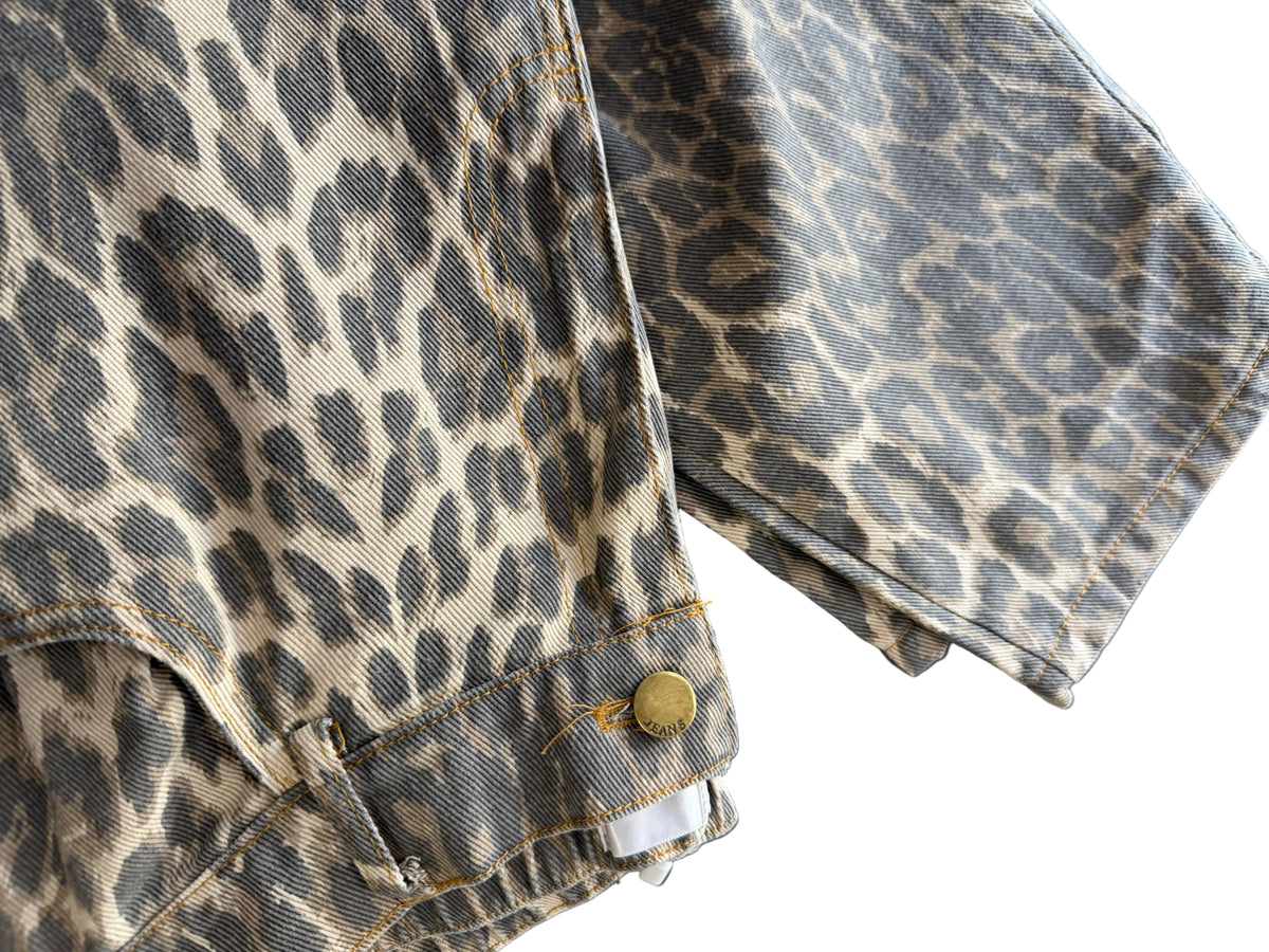 Leopard Barrel Jean