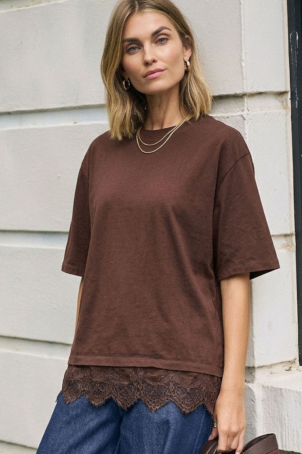 Lacey Tee | Chocolate