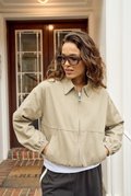 Annie Bomber Jacket | Ash Green