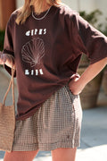 Luna Oversized Tee | Brunette & Milk Shell