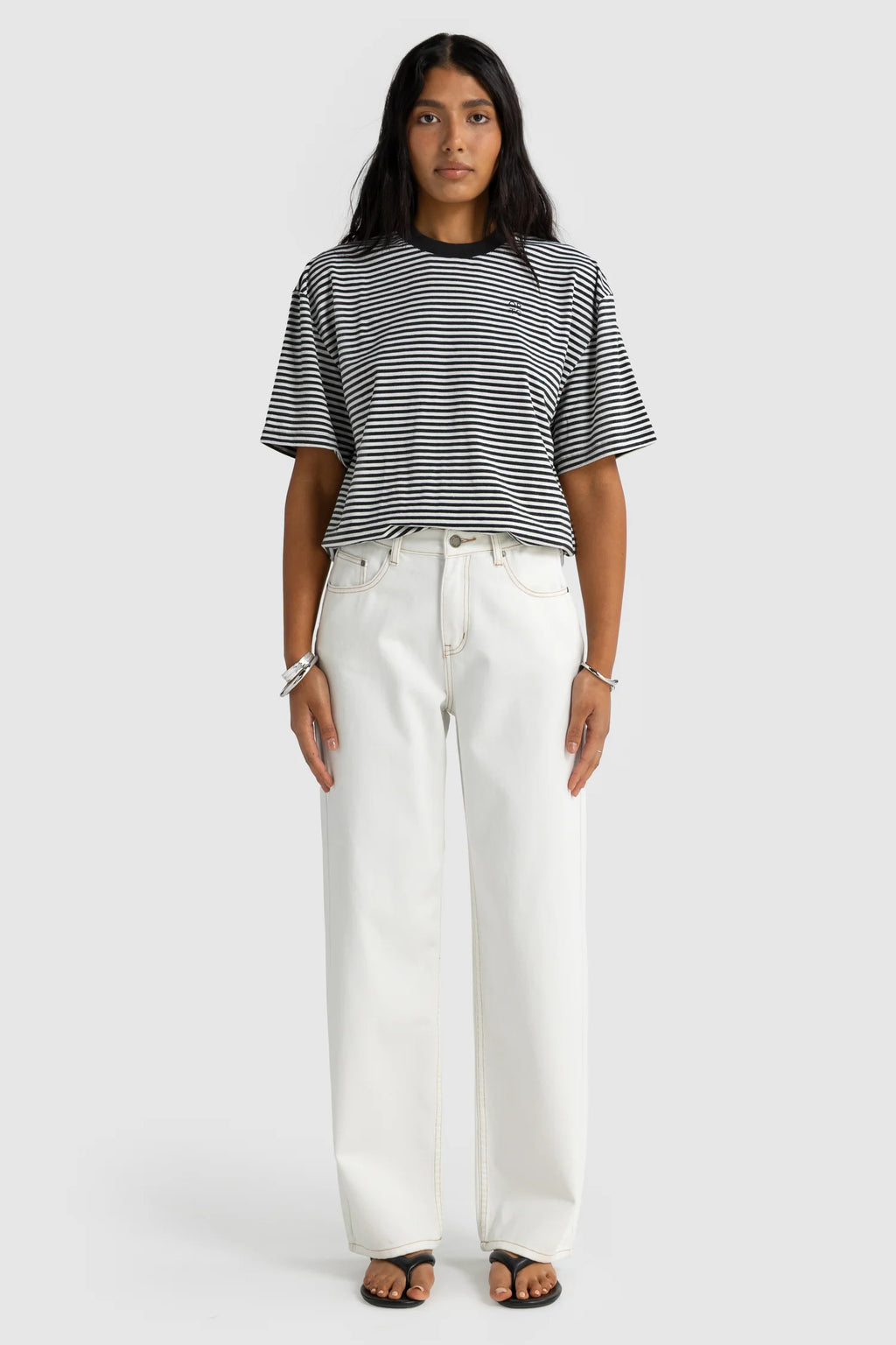 Darla Oversized T-shirt | Black Stripe